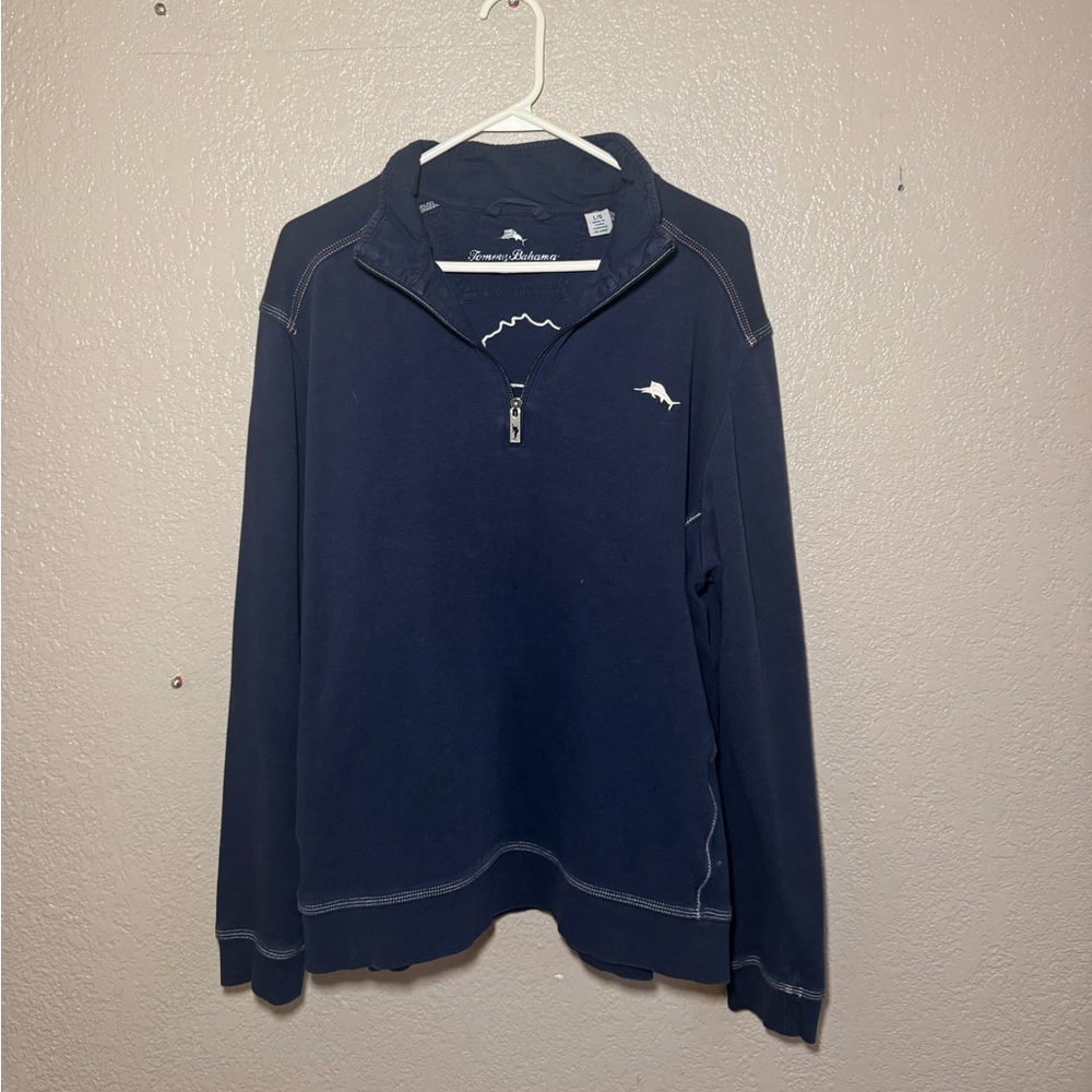 Tommy Bahama Men's Zip-Up Sweater in Navy